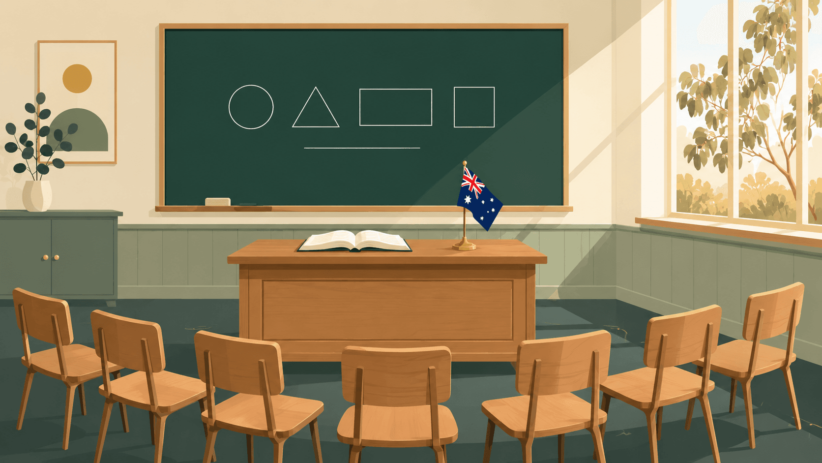 Illustrated scene representing Australian Institute for Teaching and School Leadership Limited
