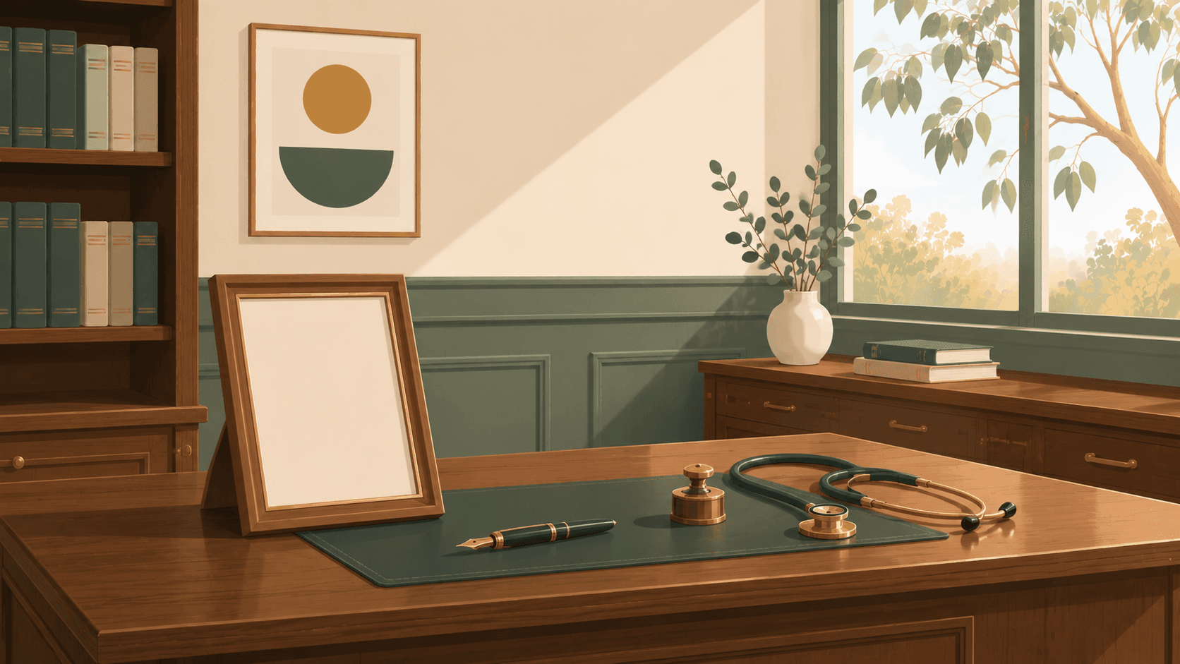 Illustrated scene representing Medical Board of Australia
